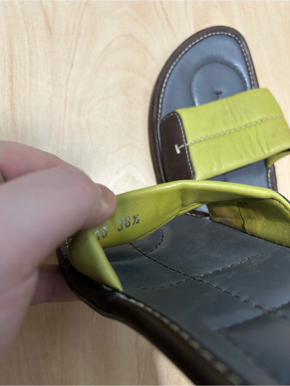 vintage Prada leather slide sandals size 38.5 Or Women’s 8 - Picture 8 of 8
